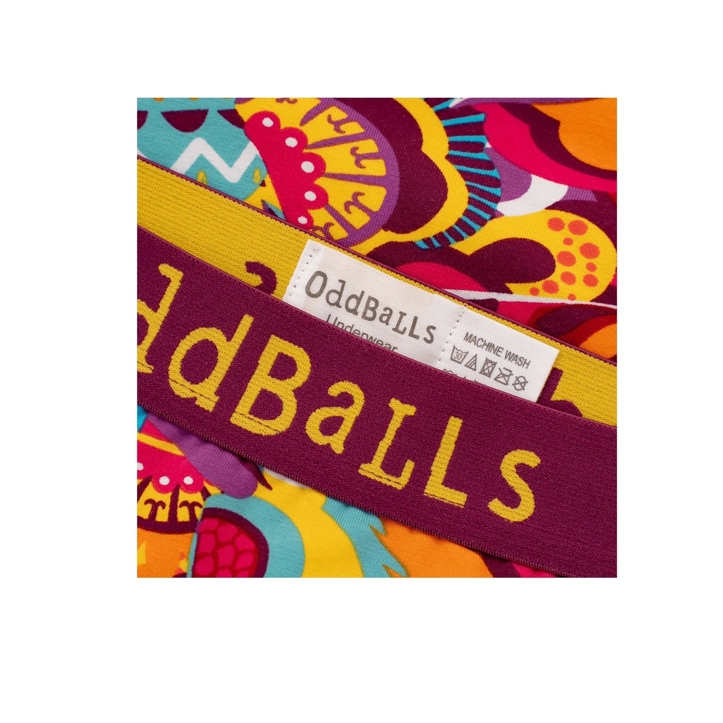 Multicoloured - Side - OddBalls Womens-Ladies Festival Boxer Shorts