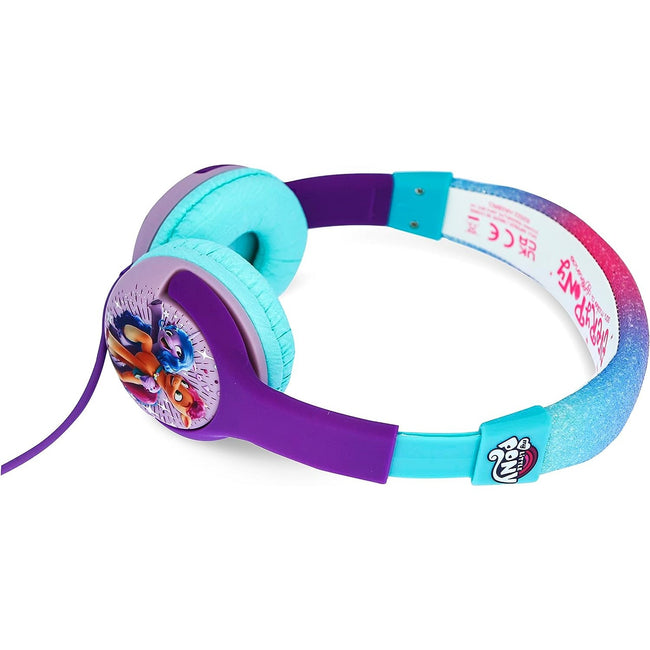 Purple-Pink-Blue - Side - My Little Pony Childrens-Kids Sparkle On-Ear Headphones