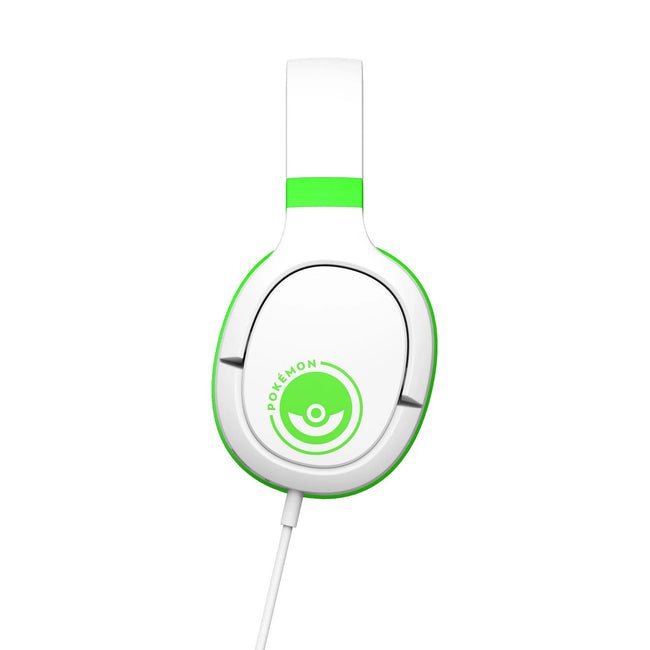 White-Neon Green - Back - Pokemon Pro G1 Pokeball Gaming Headphones