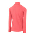 Coral Pink - Back - Island Green Womens-Ladies Embossed Full Zip Jacket