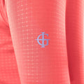 Coral Pink - Side - Island Green Womens-Ladies Embossed Full Zip Jacket