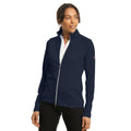 Navy - Lifestyle - Island Green Womens-Ladies Embossed Full Zip Jacket