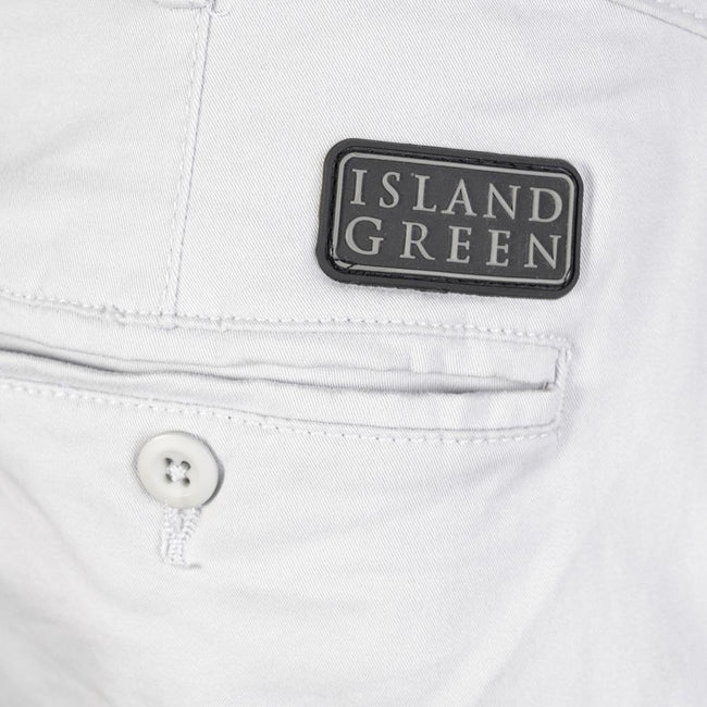 Light Grey - Lifestyle - Island Green Mens Stretch Chino Tapered Golf Trousers