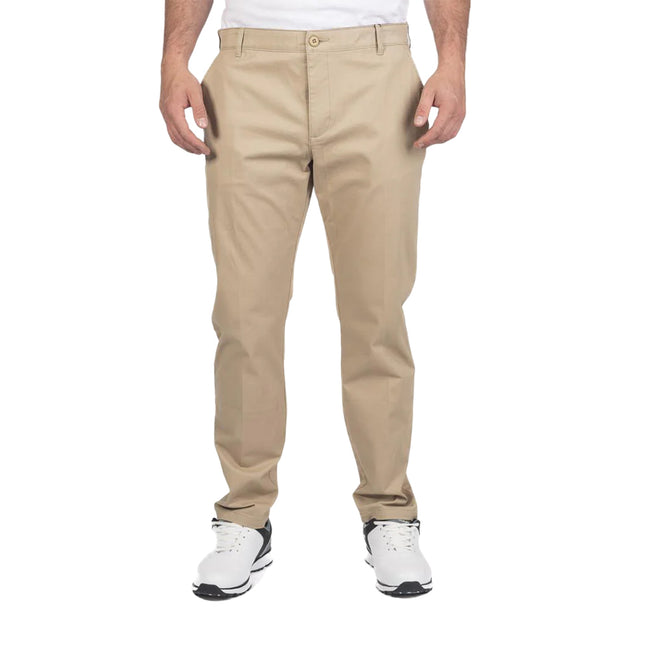Stone - Back - Island Green Mens Stretch Chino Tapered Golf Trousers
