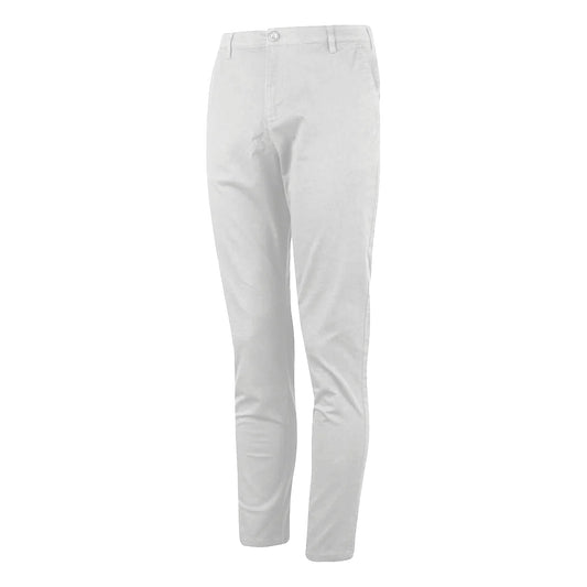 Light Grey - Front - Island Green Mens Stretch Chino Tapered Golf Trousers