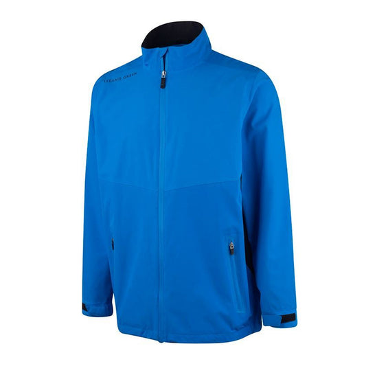 Turquoise-Black - Front - Island Green Mens Stretch Golf Waterproof Jacket