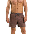 Orange - Front - RIPT Essentials Mens Swirl Print Swim Shorts