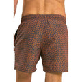 Orange - Back - RIPT Essentials Mens Swirl Print Swim Shorts