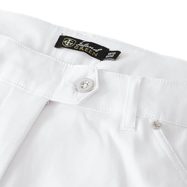 White - Lifestyle - Island Green Womens-Ladies Golf Capri Trousers