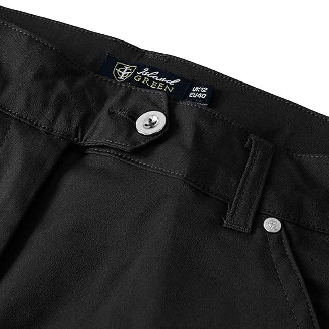 Black - Lifestyle - Island Green Womens-Ladies Golf Capri Trousers