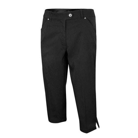 Black - Front - Island Green Womens-Ladies Golf Capri Trousers