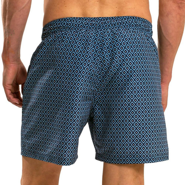 Pale Blue - Back - RIPT Essentials Mens Diamond Swim Shorts