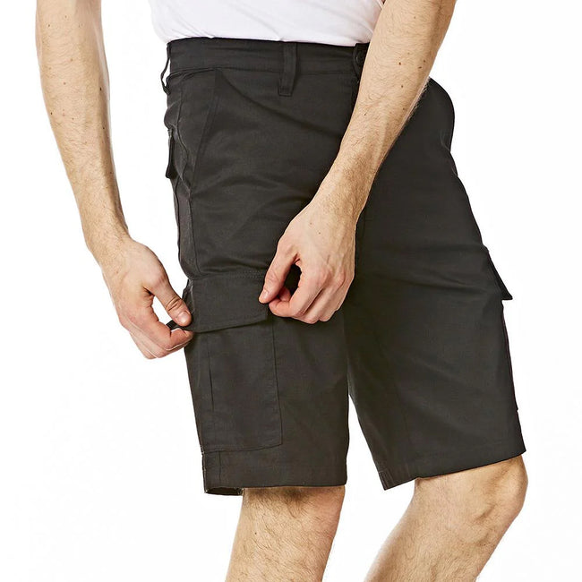 Black - Side - Iron Mountain Mens Classic Cargo Shorts