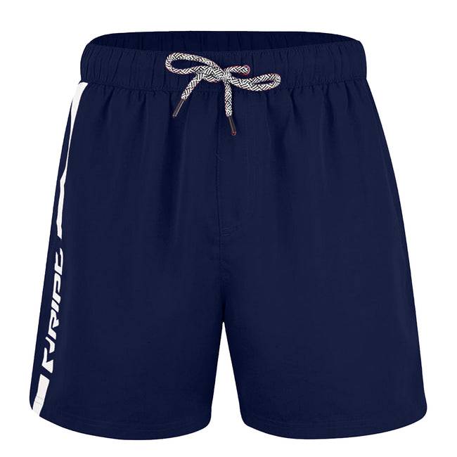 Navy-White - Front - RIPT Essentials Mens Swim Shorts