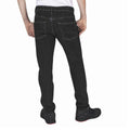 Black - Side - Iron Mountain Mens Denim Stretch Jeans