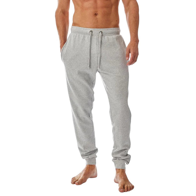 Light Grey - Side - Iron Mountain Mens Cuffed Ankle Jogging Bottoms