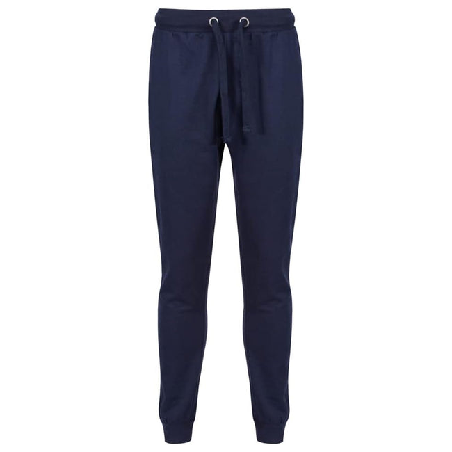 Navy Blue - Front - Iron Mountain Mens Cuffed Ankle Jogging Bottoms