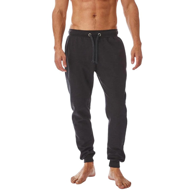 Charcoal Grey - Side - Iron Mountain Mens Cuffed Ankle Jogging Bottoms