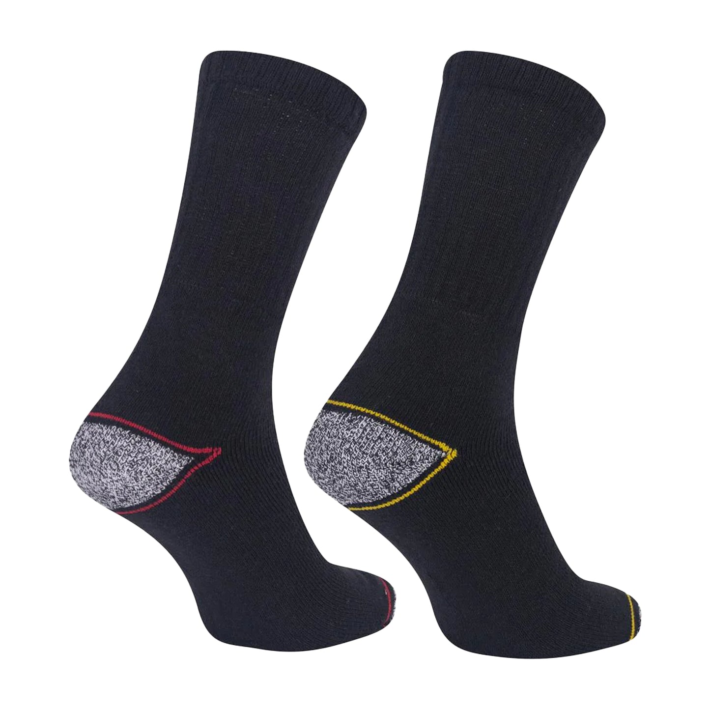 Black-Grey - Lifestyle - Iron Mountain Mens Heavy Duty Work Socks (Pack of 12)
