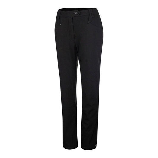 Black - Front - Island Green Womens-Ladies Bonded All Weather Golf Trousers