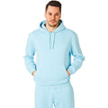 Aqua Blue - Front - RIPT Essentials Mens Pull Over Hoodie