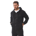 Black - Side - Iron Mountain Mens Hooded Fleece Jacket