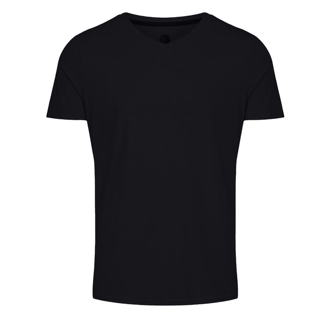 Black - Back - Light And Shade Mens Classic V Neck Pyjama Set