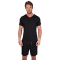 Black - Pack Shot - Light And Shade Mens Classic V Neck Pyjama Set