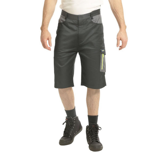 Black-Grey - Front - Goodyear Mens Multi Pocket Cargo Shorts