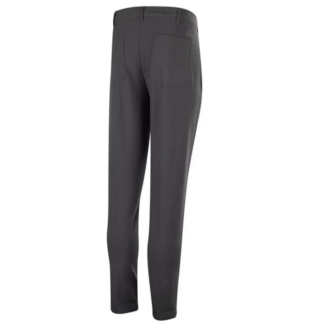 Charcoal - Back - Island Green Mens Tour Stretch Tapered Leg Golf Trousers
