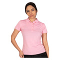 Candy Pink - Side - Island Green Womens-Ladies Classic Micro Pique Golf Polo Shirt