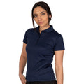 Navy - Lifestyle - Island Green Womens-Ladies Classic Micro Pique Golf Polo Shirt