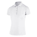 White - Front - Island Green Womens-Ladies Classic Micro Pique Golf Polo Shirt
