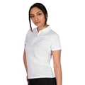 White - Lifestyle - Island Green Womens-Ladies Classic Micro Pique Golf Polo Shirt