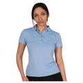Cerulean - Side - Island Green Womens-Ladies Classic Micro Pique Golf Polo Shirt