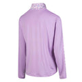 Purple - Back - Island Green Womens-Ladies Floral Base Layer Top
