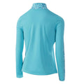 Aqua - Back - Island Green Womens-Ladies Floral Base Layer Top