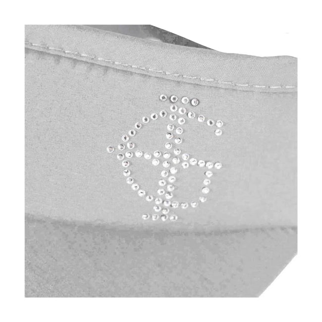 White - Lifestyle - Island Green Womens-Ladies Diamante Logo Golf Sun Visor