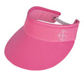 Pink - Front - Island Green Womens-Ladies Diamante Logo Golf Sun Visor