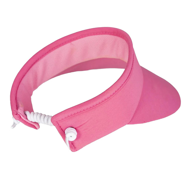 Pink - Back - Island Green Womens-Ladies Diamante Logo Golf Sun Visor