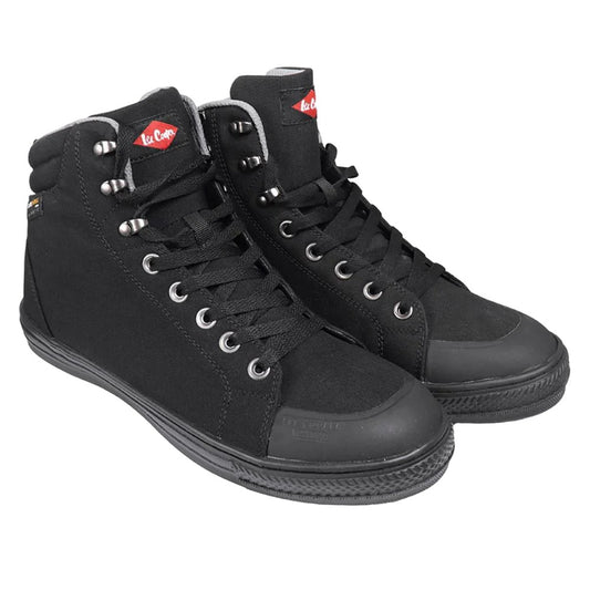 Black - Front - Lee Cooper Mens Cordura Ankle Safety Shoes
