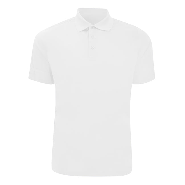 White - Front - Glenmuir Mens Plain Mercerised Short Sleeve Polo Shirt
