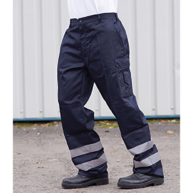 Dark Navy - Side - Portwest Mens Iona Safety Workwear Trousers