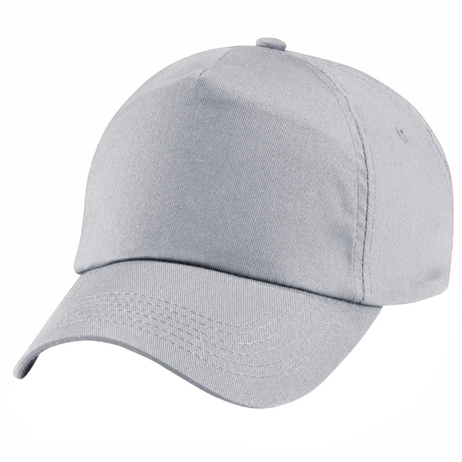 Light Grey - Back - Beechfield Unisex Plain Original 5 Panel Baseball Cap