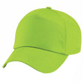 Lime Green - Back - Beechfield Unisex Plain Original 5 Panel Baseball Cap