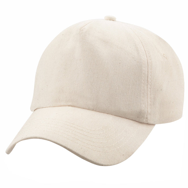 Natural - Back - Beechfield Unisex Plain Original 5 Panel Baseball Cap