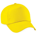 Yellow - Front - Beechfield Unisex Plain Original 5 Panel Baseball Cap