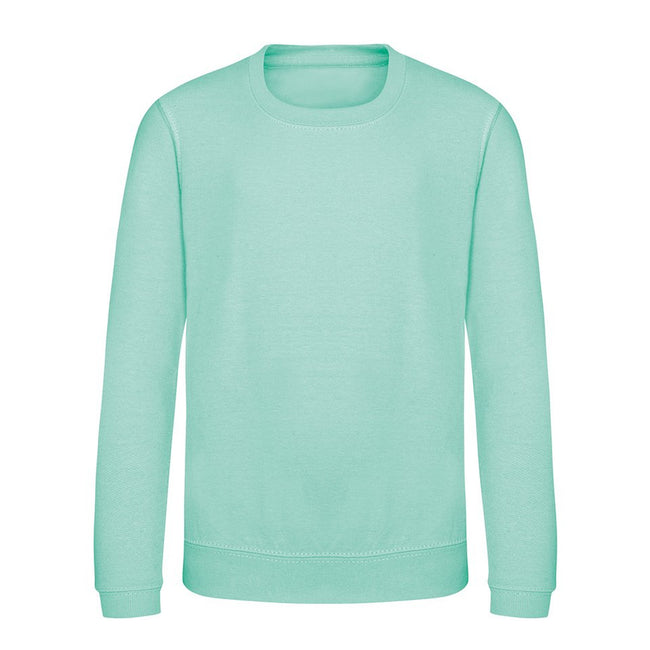 Mint - Front - AWDis Just Hoods AWDis Unisex Crew Neck Plain Sweatshirt (280 GSM)