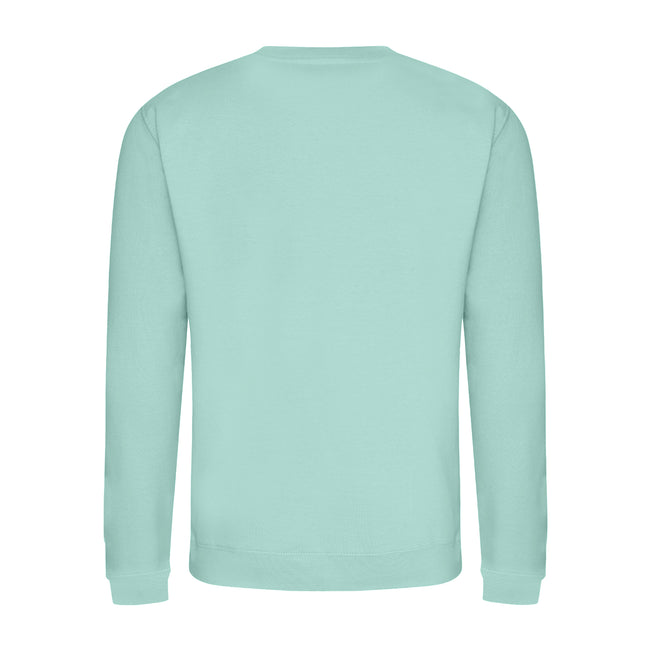 Mint - Back - AWDis Just Hoods AWDis Unisex Crew Neck Plain Sweatshirt (280 GSM)