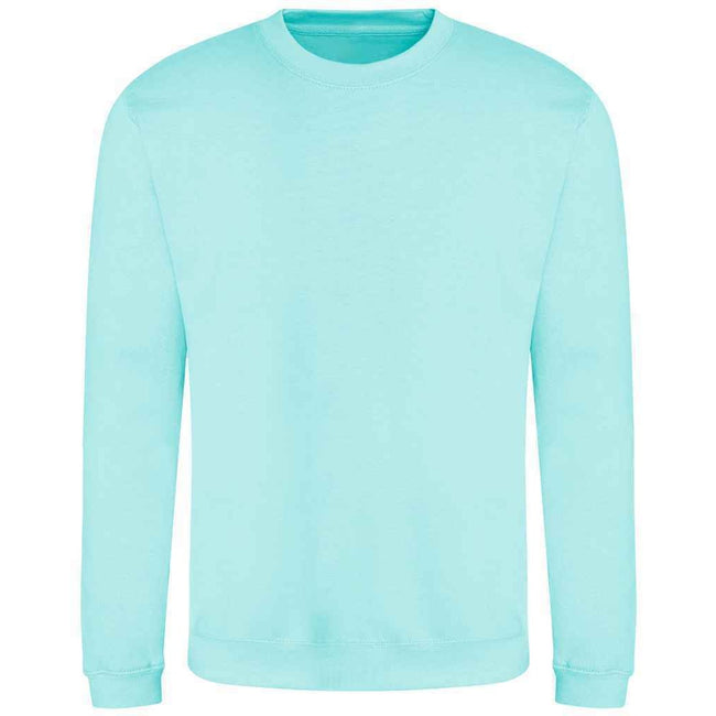 Peppermint - Front - AWDis Just Hoods AWDis Unisex Crew Neck Plain Sweatshirt (280 GSM)